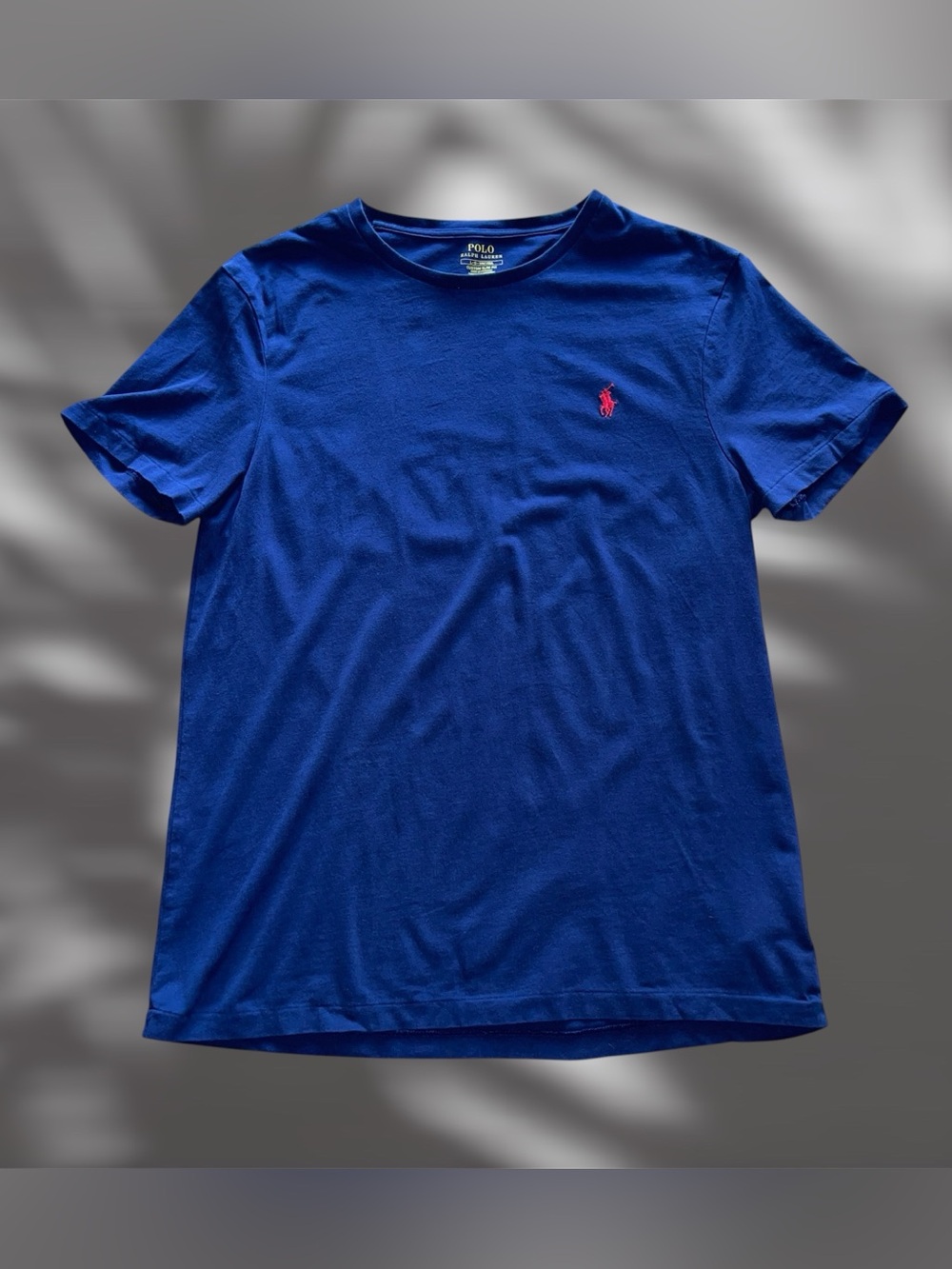 Polo Ralph Lauren Blue Crew Neck T-Shirt Large Red Pony Logo